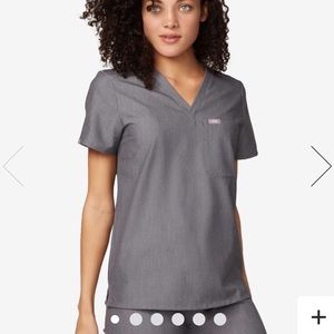 Catarina scrub top, figs, graphite, xs